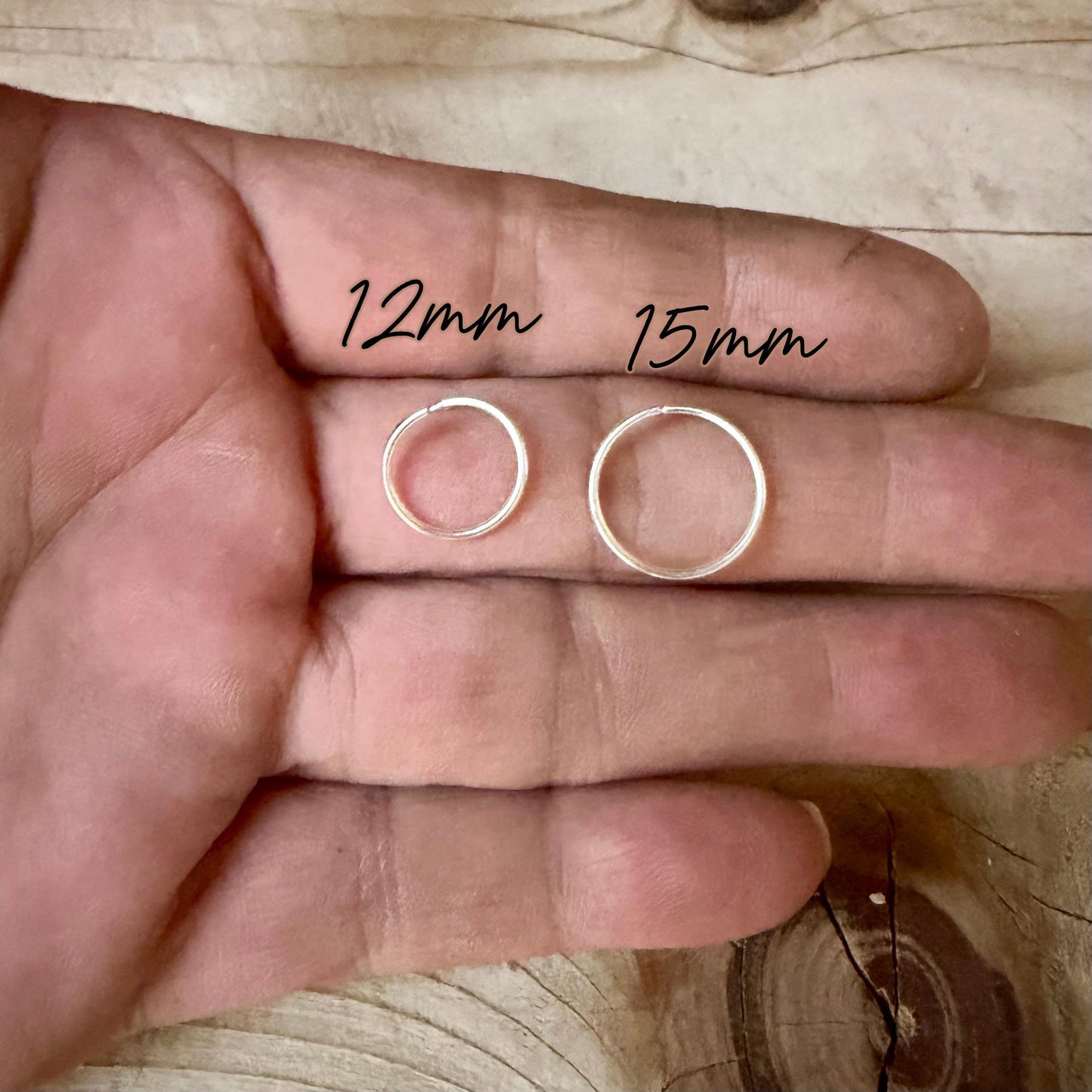 Sterling Silver Sleeper Hoop Earrings • Minimalist Hoops with Optional Kingman Turquoise Dangle
