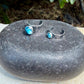 Swiss Blue Topaz Ear Cuff • Hammered Sterling Silver • No Piercing • 4mm or 7mm