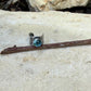 Swiss Blue Topaz Ear Cuff • Hammered Sterling Silver • No Piercing • 4mm or 7mm