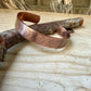 Southwest Copper Embossed Cuff • Raw Copper Bracelet • Hand‑Forged Western Jewelry