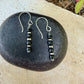 Sterling Silver Desert Pearl Earrings • Black Onyx & Hematite • 1.5" Dangles