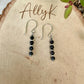 Sterling Silver Desert Pearl Earrings • Black Onyx & Hematite • 1.5" Dangles