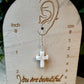 White Turquoise Howlite Cross Earrings • Sterling Silver Southwestern Jewelry