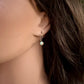 Number 8 Turquoise Dangle Earrings • 6mm Cabochon Drop • Sterling or Argentium Silver