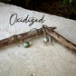 Number 8 Turquoise Dangle Earrings • 6mm Cabochon Drop • Sterling or Argentium Silver