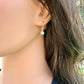 14k Gold‑Filled Number 8 Turquoise Earrings • Dangle • 6mm Cabochon Drop
