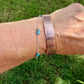Leaves Embossed Copper Cuff • Rustic Raw Copper Bracelet • Hand‑Forged Southwestern Jewelry