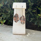 Copper & Silver Leaf Earrings • Mixed Metal Dangle Earrings