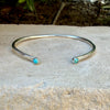 Dainty Kingman Turquoise Cuff • Sterling Silver • Minimal Southwest Bracelet