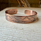 Rustic Mountains Copper Cuff • Hand‑Forged Raw Copper Bracelet