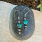 Desert Pearl Turquoise Heart Earrings • Argentium Silver Southwest Dangles
