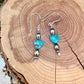 Desert Pearl Turquoise Heart Earrings • Argentium Silver Southwest Dangles