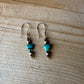Desert Pearl Turquoise Heart Earrings • Argentium Silver Southwest Dangles