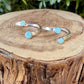 Larimar Sterling Silver Ring • Adjustable Double Bezel • Sky‑Blue Caribbean Stone