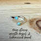 Larimar Sterling Silver Ring • Adjustable Double Bezel • Sky‑Blue Caribbean Stone