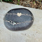 Mixed‑Metal Heart Bracelet • 14k Gold‑Filled Heart • Sterling Silver Chain • Dainty Jewelry