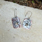 Mixed Metal Copper Earrings with Sterling Silver Star · Lonestar Hammered Western Dangle Drop Earrings