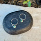 Sterling Silver Sleeper Hoop Earrings • Minimalist Hoops with Optional Kingman Turquoise Dangle