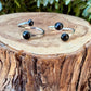 Black Onyx Sterling Silver Ring • Adjustable Double Cabochon Bezel • Midnight Onyx Stone