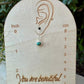 Number 8 Turquoise Dangle Earrings • 6mm Cabochon Drop • Sterling or Argentium Silver