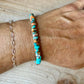 Spiny Oyster Kingman Turquoise Stretch Bracelet • Southwest Jewelry