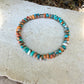 Spiny Oyster Kingman Turquoise Stretch Bracelet • Southwest Jewelry
