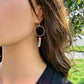 Sterling Silver Spiny Oyster & Turquoise Dangle Drop Earrings • Long Drop Style