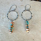 Sterling Silver Spiny Oyster & Turquoise Dangle Drop Earrings • Long Drop Style