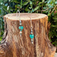 Desert Pearl Turquoise Heart Earrings • Argentium Silver Southwest Dangles