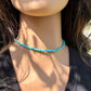 Kingman Turquoise Choker • 4–5mm Beads • Baby Blue Turquoise Necklace • Sterling Spacers