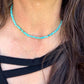 Kingman Turquoise Choker • 4–5mm Beads • Baby Blue Turquoise Necklace • Sterling Spacers