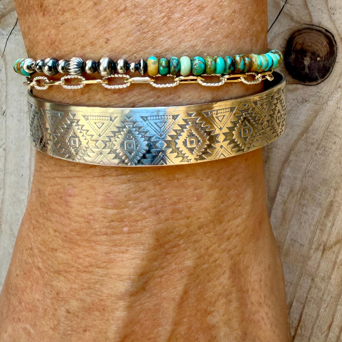 Southwest Sterling Silver Cuff • Embossed 925 Bracelet • Hand‑Forged Unisex Silver Jewelry