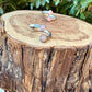 Pink Opal Sterling Silver Ring • Adjustable Double Bezel • Soft Blush Peruvian Stone
