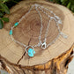 Turquoise Sterling Silver Pendant Necklace • Number 8 & Kingman Turquoise • Southwestern Style