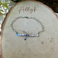 Sterling Silver Sideways Cross Bracelet • Hand‑Forged Cross • Rustic Silver Chain