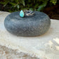 Turquoise & Braided Sterling Silver Band Ring • 10x8mm Number 8 Pear Cabochon