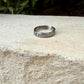 Sterling Silver Daisy Band Ring | Wide Band Elegance