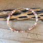 Natural Pink Opal Bracelet, Dainty Sterling Silver Gemstone Bracelet