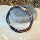 Twisted Leather Bracelet, Leather Wrap Bracelet, Magnetic Brass Clasp