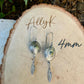 Kingman Turquoise Concho Earrings • Sterling Feather Dangle • Southwestern Style