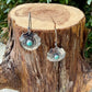 Number 8 Turquoise Concho Earrings | Sterling Silver Western Dangles