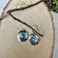 Number 8 Turquoise Concho Earrings | Sterling Silver Western Dangles