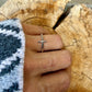 Sterling Silver Sideways Cross Ring | Hammered Cross Ring | Faith Jewelry | Confirmation Gift