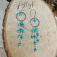 Southwestern Turquoise Earrings | Kingman Turquoise Sterling Silver Chandelier Dangles