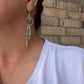 Southwestern Turquoise Earrings | Kingman Turquoise Sterling Silver Chandelier Dangles
