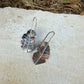 Copper & Silver Leaf Earrings • Mixed Metal Dangle Earrings