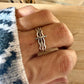 Sterling Silver Sideways Cross Ring | Christian Faith Ring | Stack Band Set