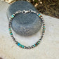 Sterling Silver Desert Pearl Bracelet with Kingman Turquoise • Southwestern Boho Style