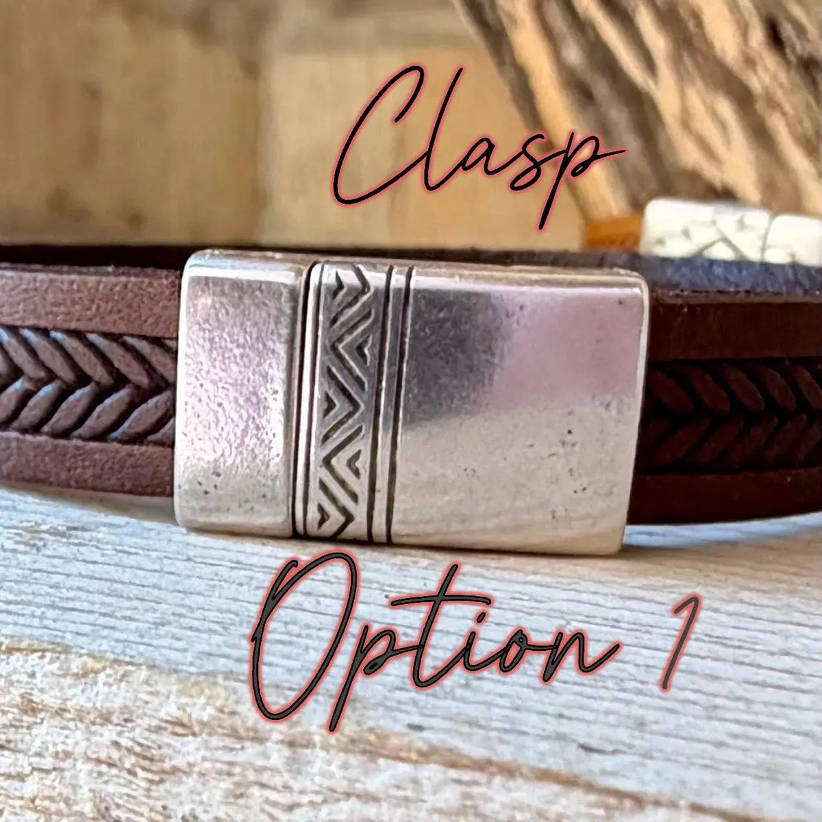 10mm Braided Leather Bracelet • Herringbone Design • Southwest Magnetic Closure