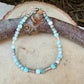 Larimar Bracelet, Rare Caribbean Blue Gemstone, Sterling Silver Bracelet